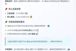 BSC基金再购649万枚VIXBT 耗资2.5万