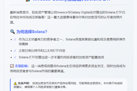 Invesco Galaxy注册Solana ETF