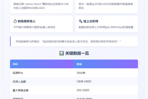 巨鲸半小时募得1838 USDC