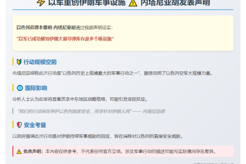 以总理：重创伊朗导弹库与核设施