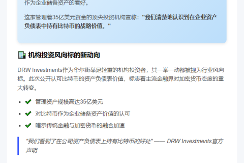 "DRW：比特币受资产负债表青睐"