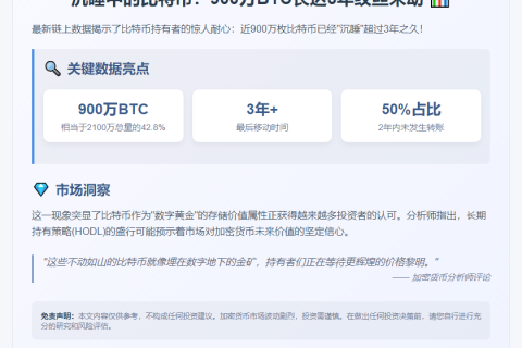 900万比特币三年未动