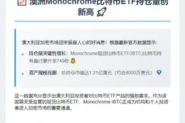 澳洲Monochrome现货ETF持币749枚