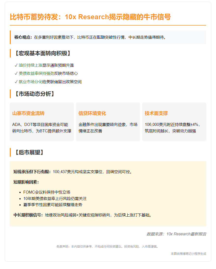 10x Research：比特币蓄势待发，多头信号浮现