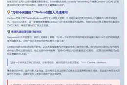 Solana联创炮轰Cardano转投比特币计划