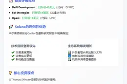 Cantor：SOL储备策略优于ETH，应获溢价