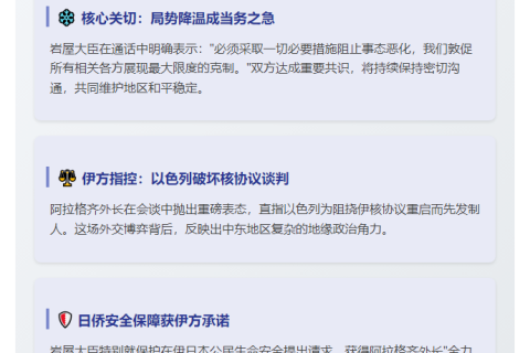 日伊外长通话吁克制