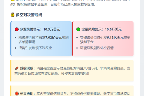比特币若失守10.3万，CEX多单清算或超7亿