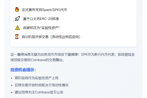 "Coinbase上线Spark(SPK)"