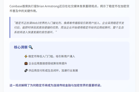 稳定币成加密入口：Coinbase CEO解读