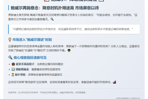 鲍威尔：降息或快或慢