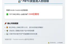 FBTC单日净流入1.044亿美元