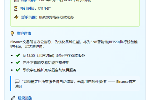 BNB智能链钱包维护6月19日启动