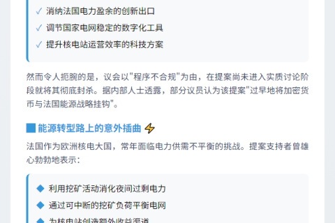法国议会否决比特币挖矿提案