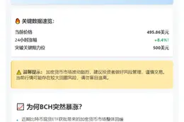 或
BCH价格破500美元