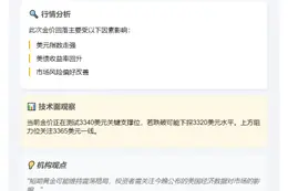 金价回落至3350美元下方 跌0.62%