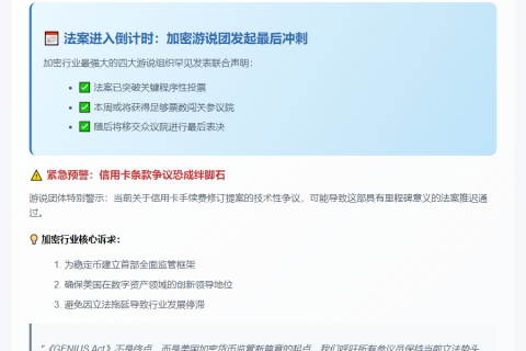 加密团体促参院速批稳定币法案