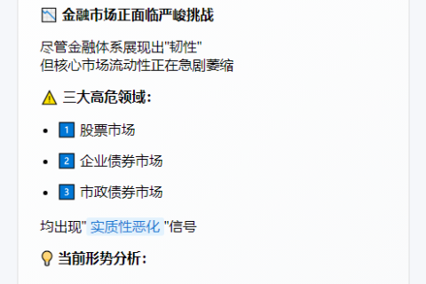 美股及债券市场流动性显著恶化