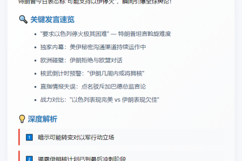 特朗普暗挺以伊休战