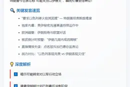 特朗普暗挺以伊休战