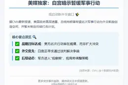 美媒：美方暂缓军事打击