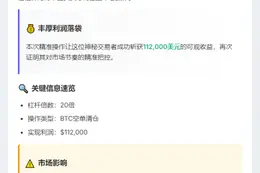 20倍杠杆BTC空单平仓
