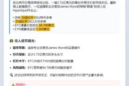 鲸鱼跟单仍持2.72亿BTC、ETH多单