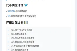 MGO代币经济学公布：100亿总供应，5%测试网空投