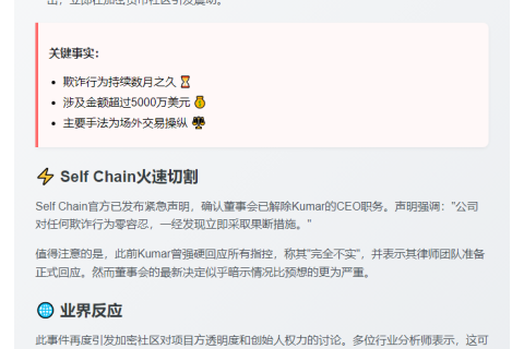 自链CEO涉嫌5000万美元加密诈骗遭罢免