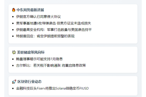 6月24日隔夜金讯一览
