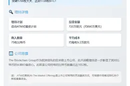 区块链集团增持75枚比特币，持仓达1728枚