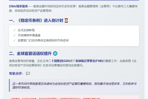 香港金管局启动《稳定币条例》市场咨询