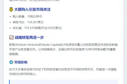 上市公司Vaultz Capital首购10枚BTC豪掷105万美元