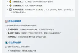 巨鲸豪掷521万USDC高倍做多ETH、SOL、BTC