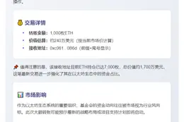 以太坊基金会转1000枚ETH