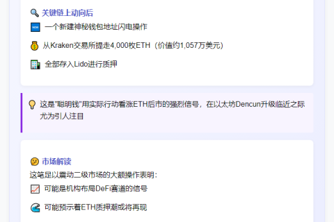 新建钱包从Kraken提4000ETH质押Lido