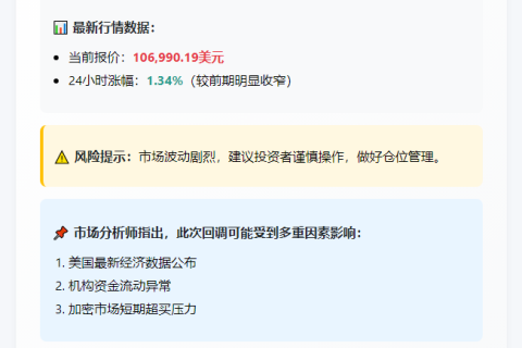 BTC下探10.7万美元
