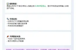 美国比特币ETF单日流入2.26亿美元