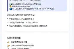 Vitalik兑换2万亿DOG获4.43ETH