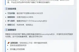 "BinanceAlpha上线Moonveil(MORE)，空投需170分"