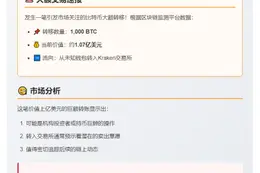 1000枚BTC转入Kraken交易所