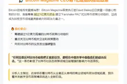 比特币CEO筹1亿建组织推动政策
