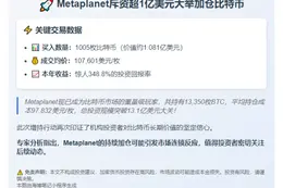Metaplanet再购千枚比特币 耗资1.08亿
