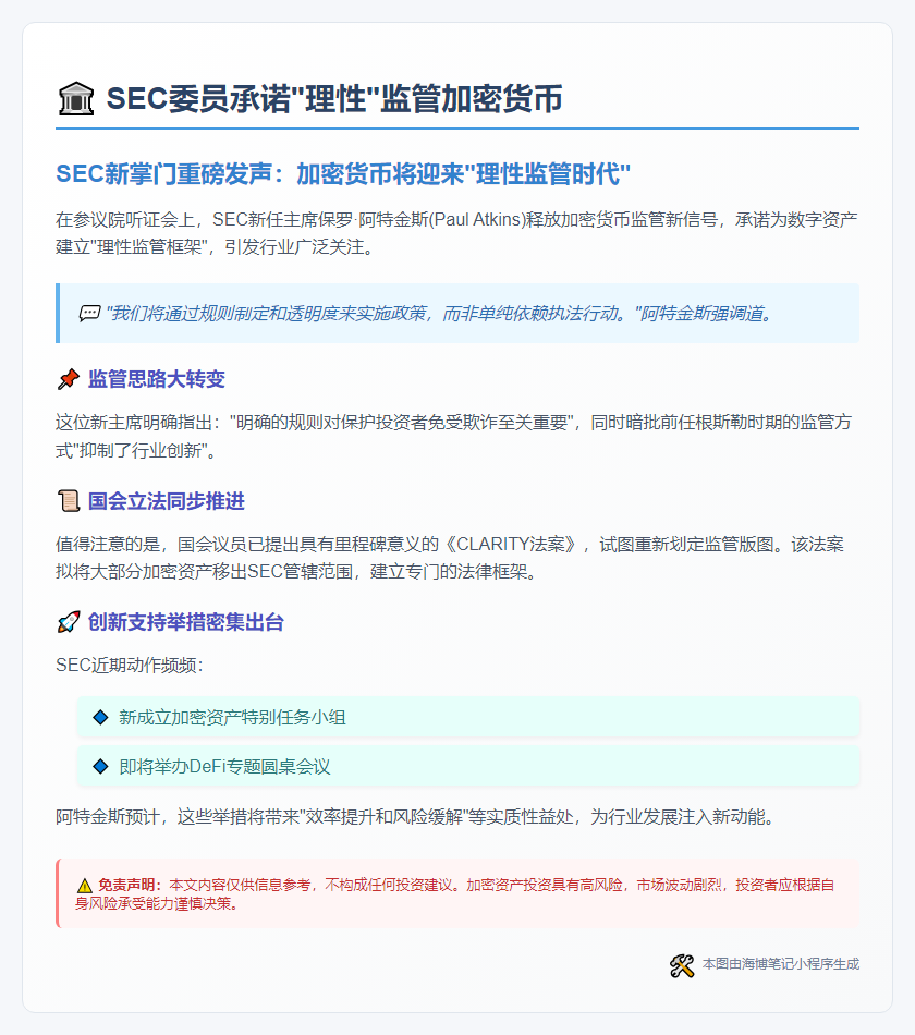 SEC委员承诺