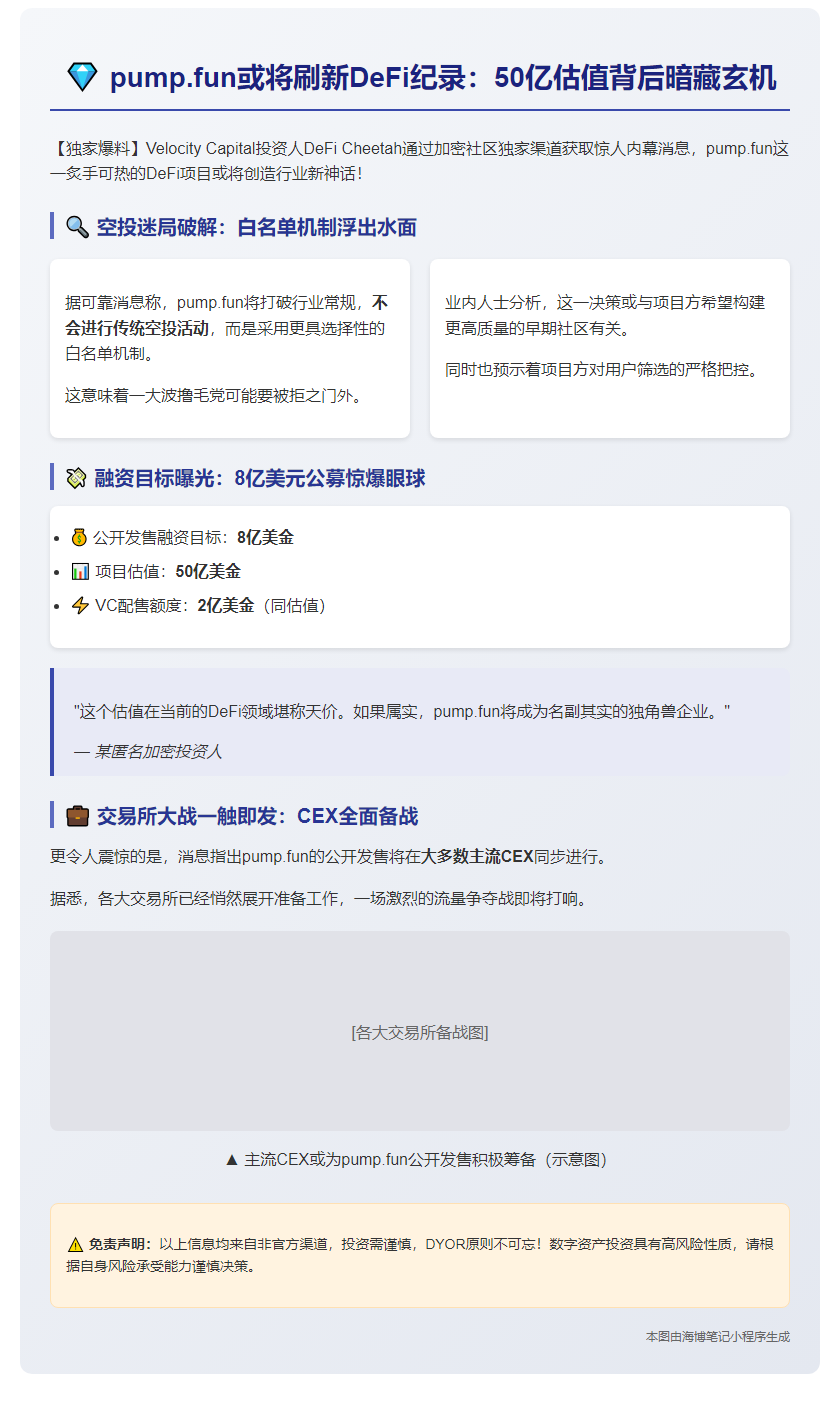 "Velocity Capital投资人质疑pump.fun无空投，估值或达50亿"