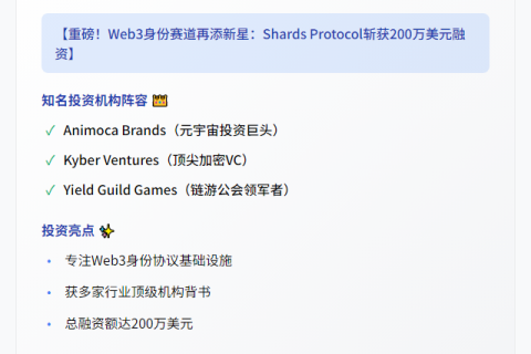 Shards Protocol融资200万美元