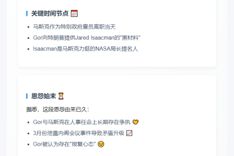 美媒：特朗普人事主管或致特马决裂