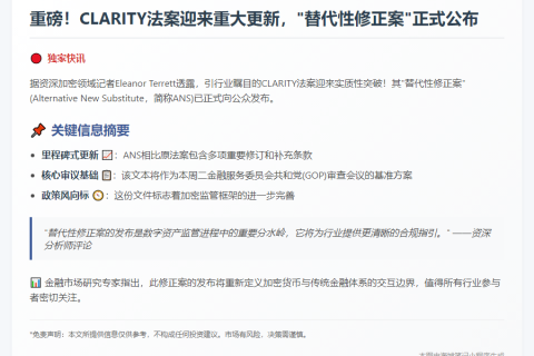 CLARITY法案替代修正案出炉