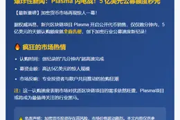 Plasma 公募5亿美元秒光