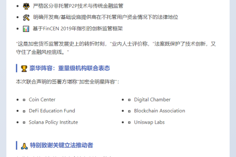 加密机构联名支持CLARITY法案